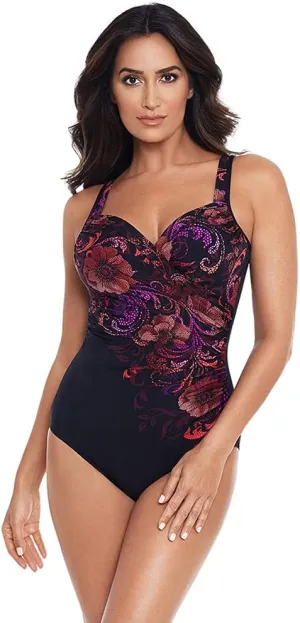 Miraclesuit Women's Swimwear Ocean Ombre Seraphina Underwire Tummy Control One Piece Swimsuit