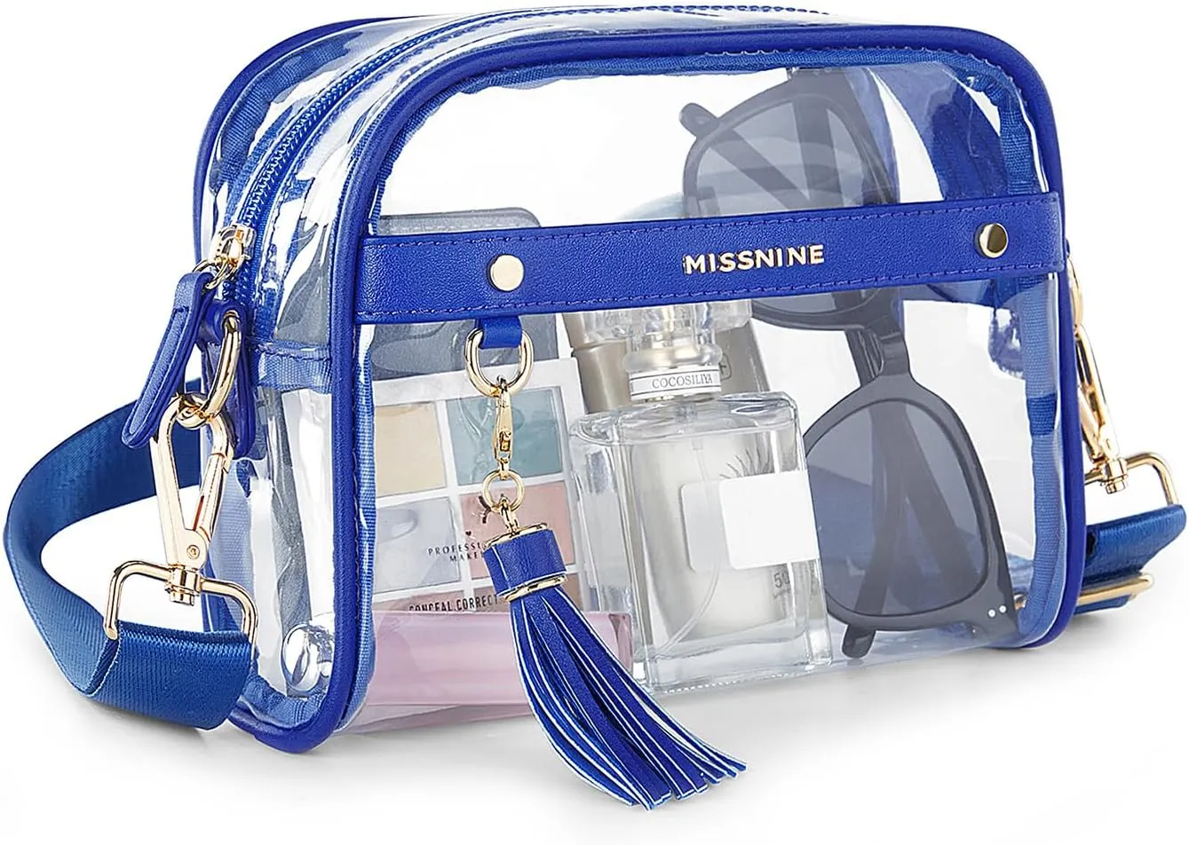 Missnine Clear Bag - Stadium Approved Small Purse for Women - Crossbody Bag for Concerts & Sports Events