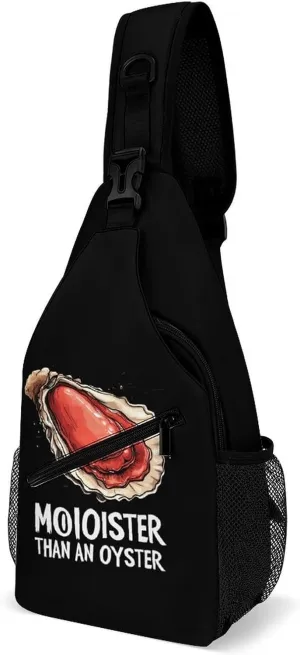 Moister Than An Oyster Shellfish Sling Backpack Multipurpose Crossbody Shoulder Bags Travel Chest Bag Hiking Daypack