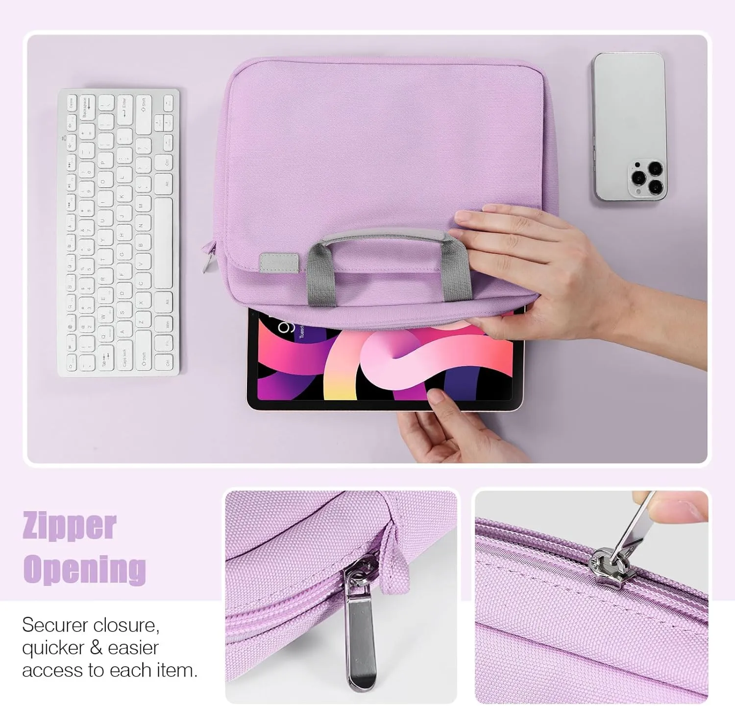 MoKo Tablet Sleeve Case, Protective Handle Shoulder Bag