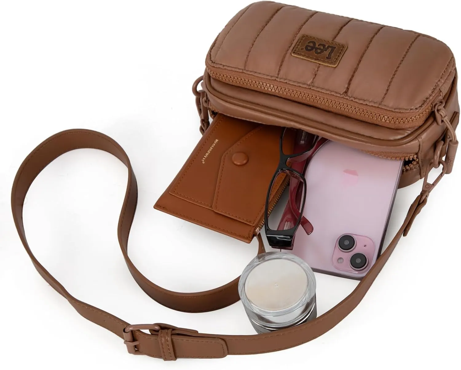 Montana West x Lee Puffer Crossbody Bags for Women Small Quilted Lightweight Water-resistant Purse with Adjustable Strap
