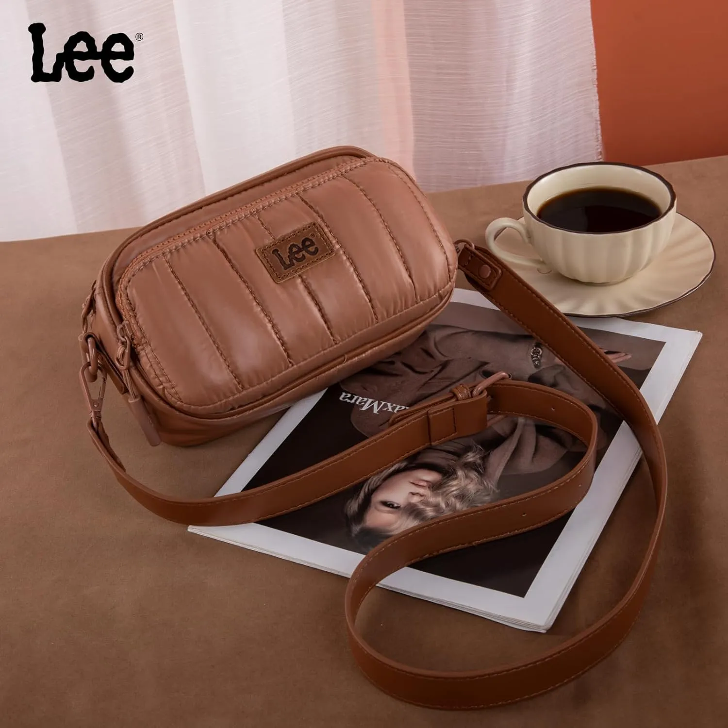Montana West x Lee Puffer Crossbody Bags for Women Small Quilted Lightweight Water-resistant Purse with Adjustable Strap