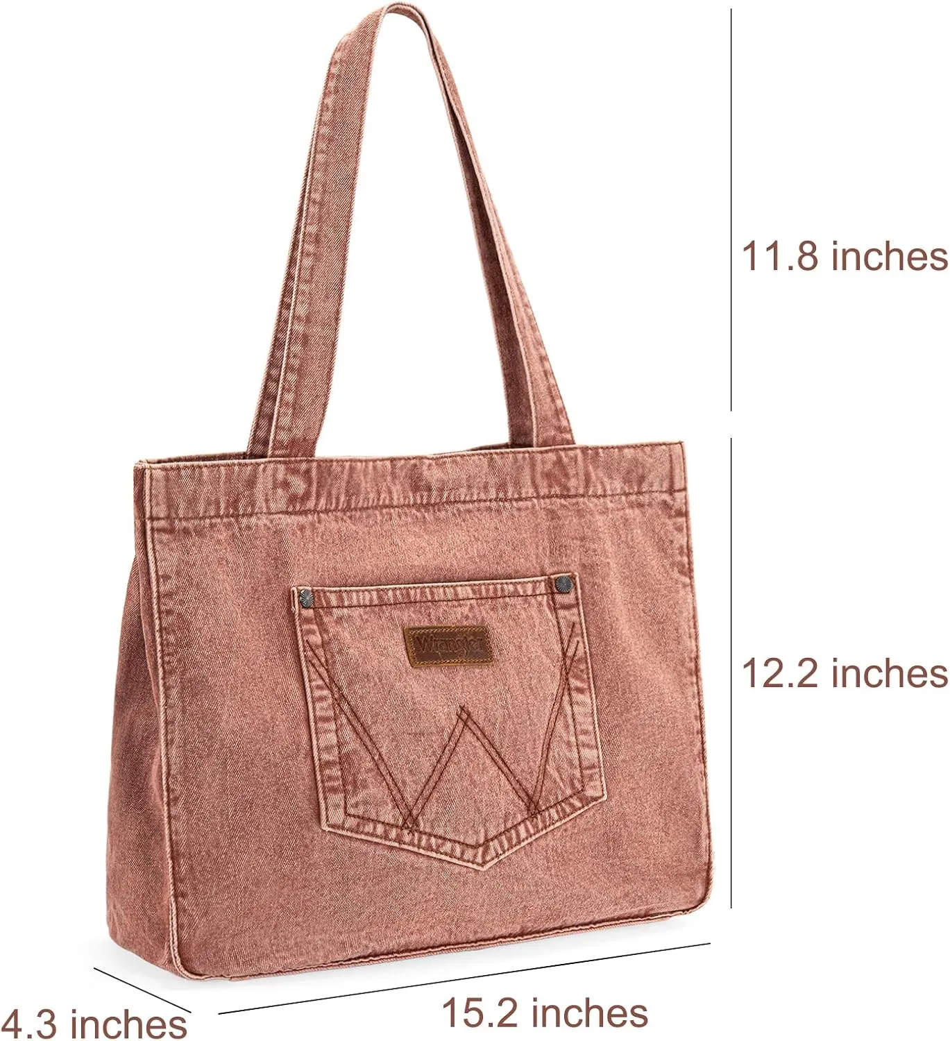 Montana West x Wrangler Tote Bag for Women Large Denim Purses for Work Travel