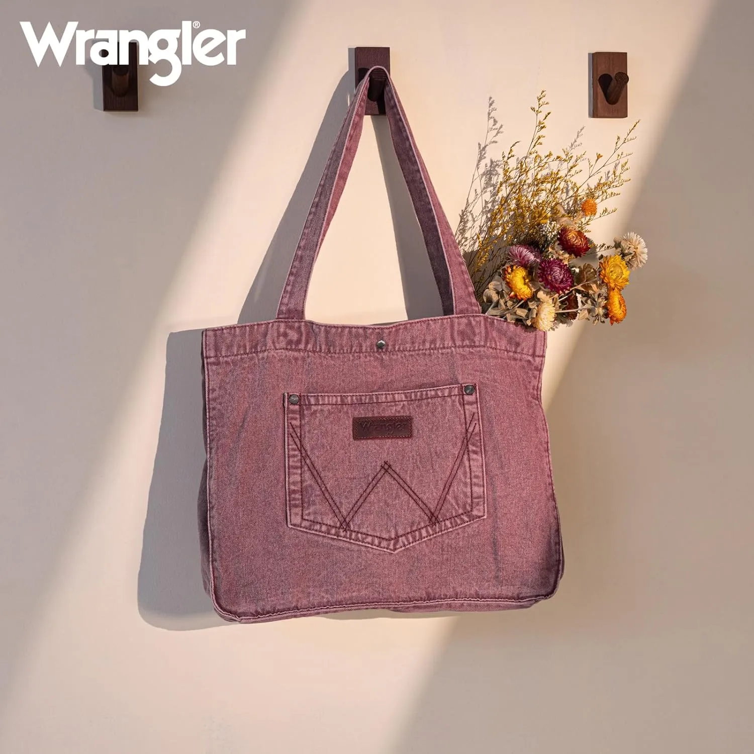 Montana West x Wrangler Tote Bag for Women Large Denim Purses for Work Travel