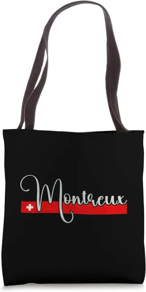 Montreux Switzerland - Montreux Switzerland Script - Swiss Tote Bag