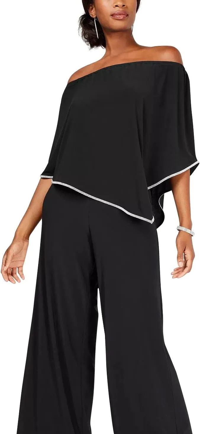 MSK Womens Juniors Jeweled Jumpsuit