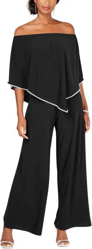 MSK Womens Juniors Jeweled Jumpsuit
