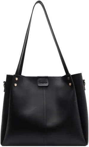 Mudono Shoulder Bag for Women Minimalist Vegan Leather Crossbody Purse Everyday Tote Handbag with Detachable Shoulder Strap