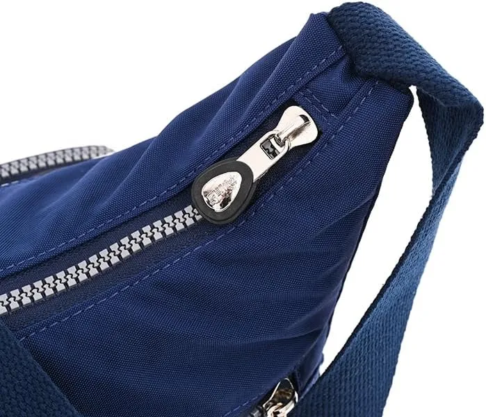 Mulit-Pockets Nylon Crossbody Bag for Women Waterproof Shoulder Bag Travel Purses and Handbag