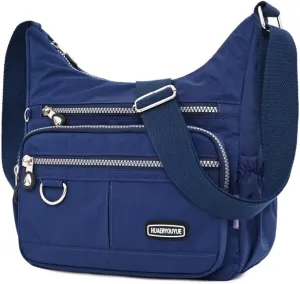 Mulit-Pockets Nylon Crossbody Bag for Women Waterproof Shoulder Bag Travel Purses and Handbag