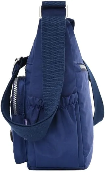 Mulit-Pockets Nylon Crossbody Bag for Women Waterproof Shoulder Bag Travel Purses and Handbag