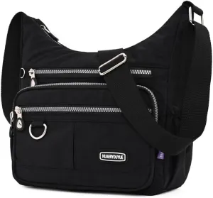 Mulit-Pockets Nylon Crossbody Bag for Women Waterproof Shoulder Bag Travel Purses and Handbag