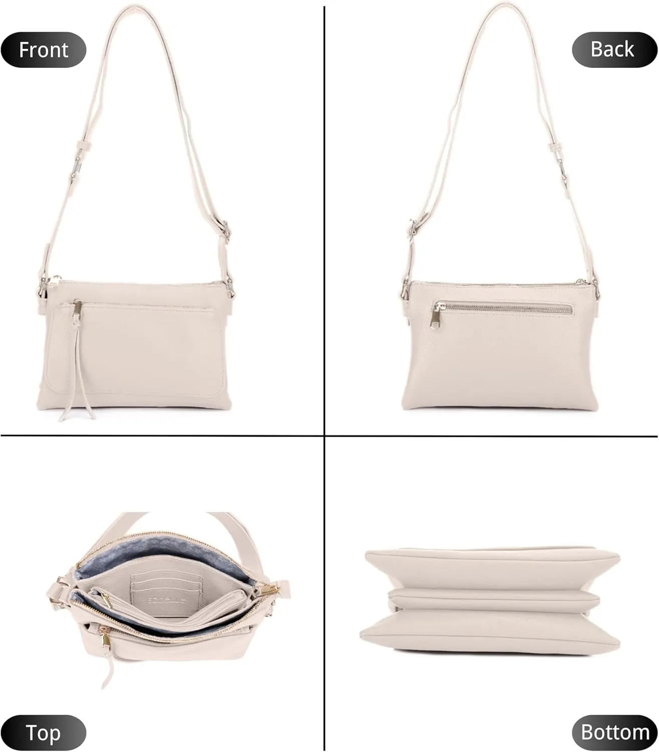 Multicompartment Functional Women Travel Crossbody with Comfortable Shoulder Strap