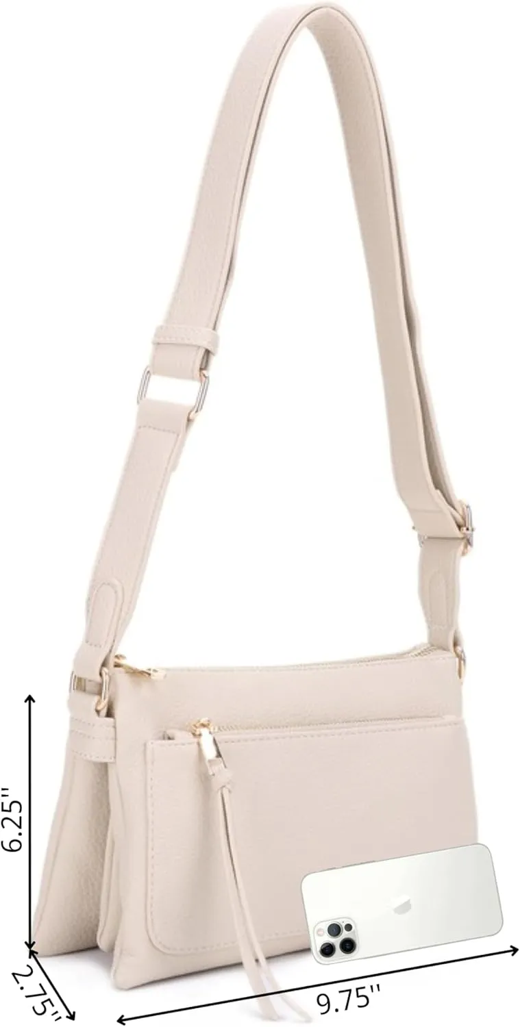 Multicompartment Functional Women Travel Crossbody with Comfortable Shoulder Strap