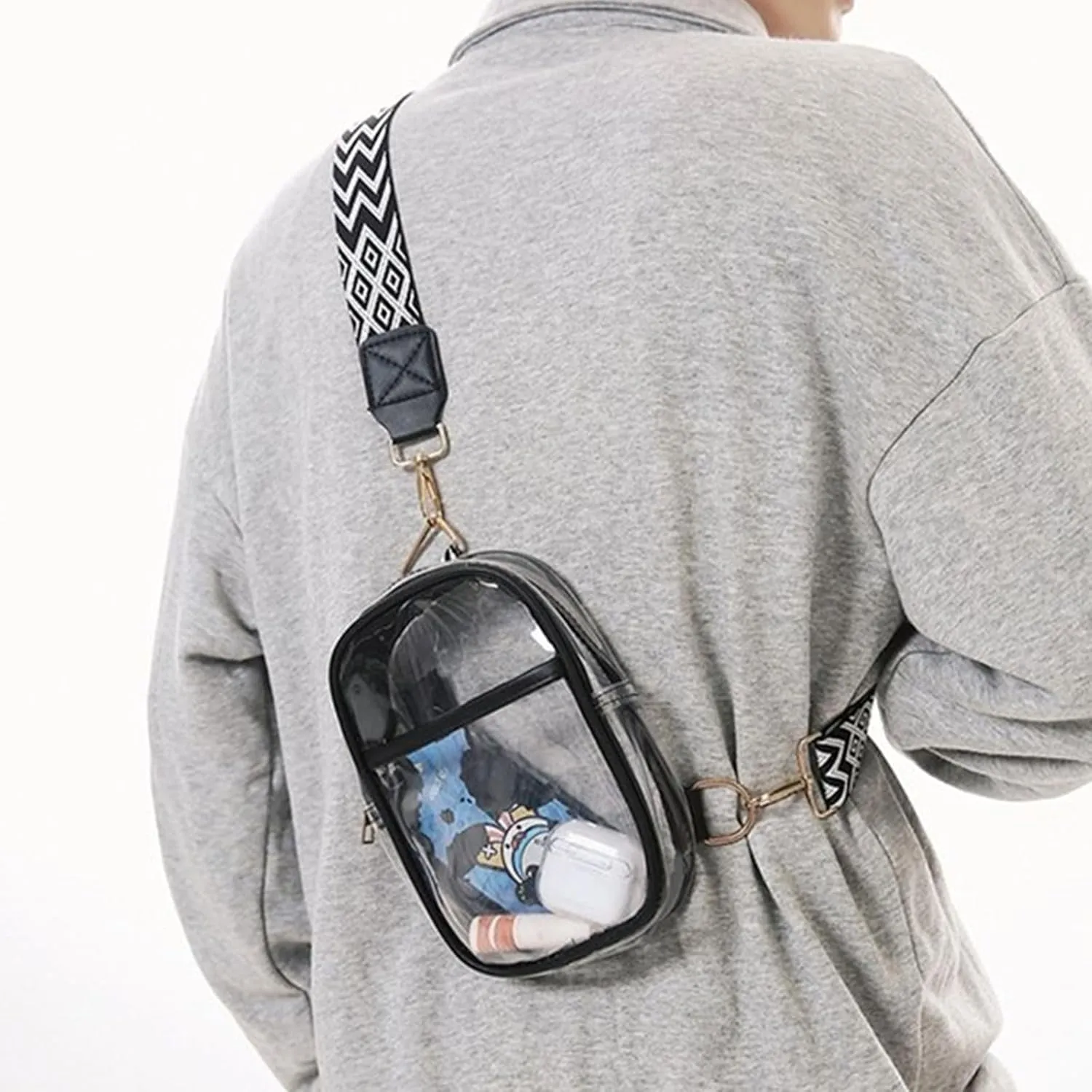 Multifunctional Bag For Woman And Man Small Crossbody Bag Clear Bag Stadium Approve Chest Bag Backpacks Purses