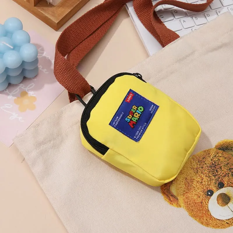 Multifunctional Striped Pen Bag – Trendy Color Block Storage Pouch