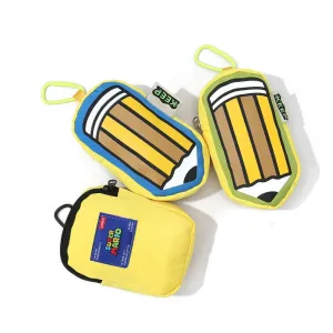 Multifunctional Striped Pen Bag – Trendy Color Block Storage Pouch