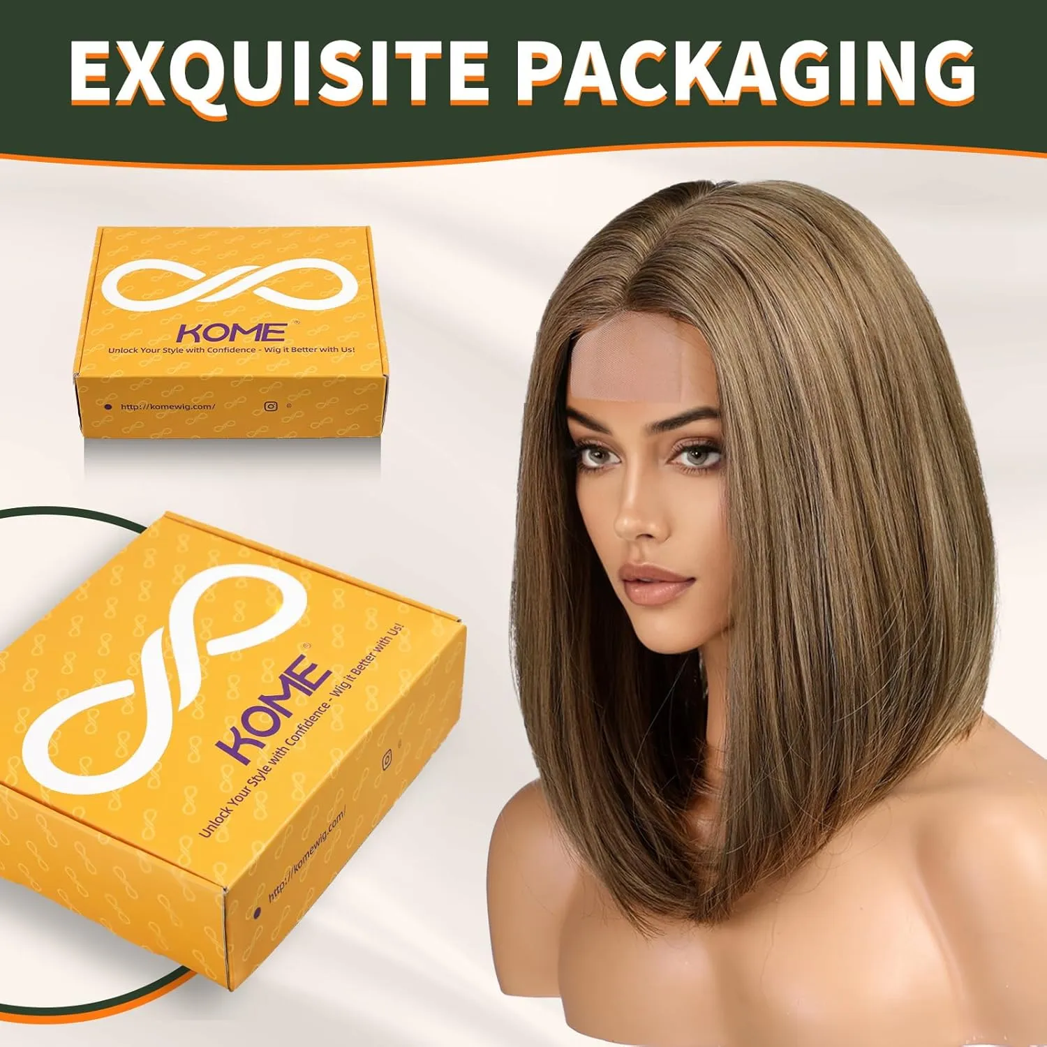 Natural Brown Short Bob Wigs,Brown Straight Shoulder Length Wigs for Women,Middle Part Heat Resistant Fibre Synthetic Wig Daily Use…