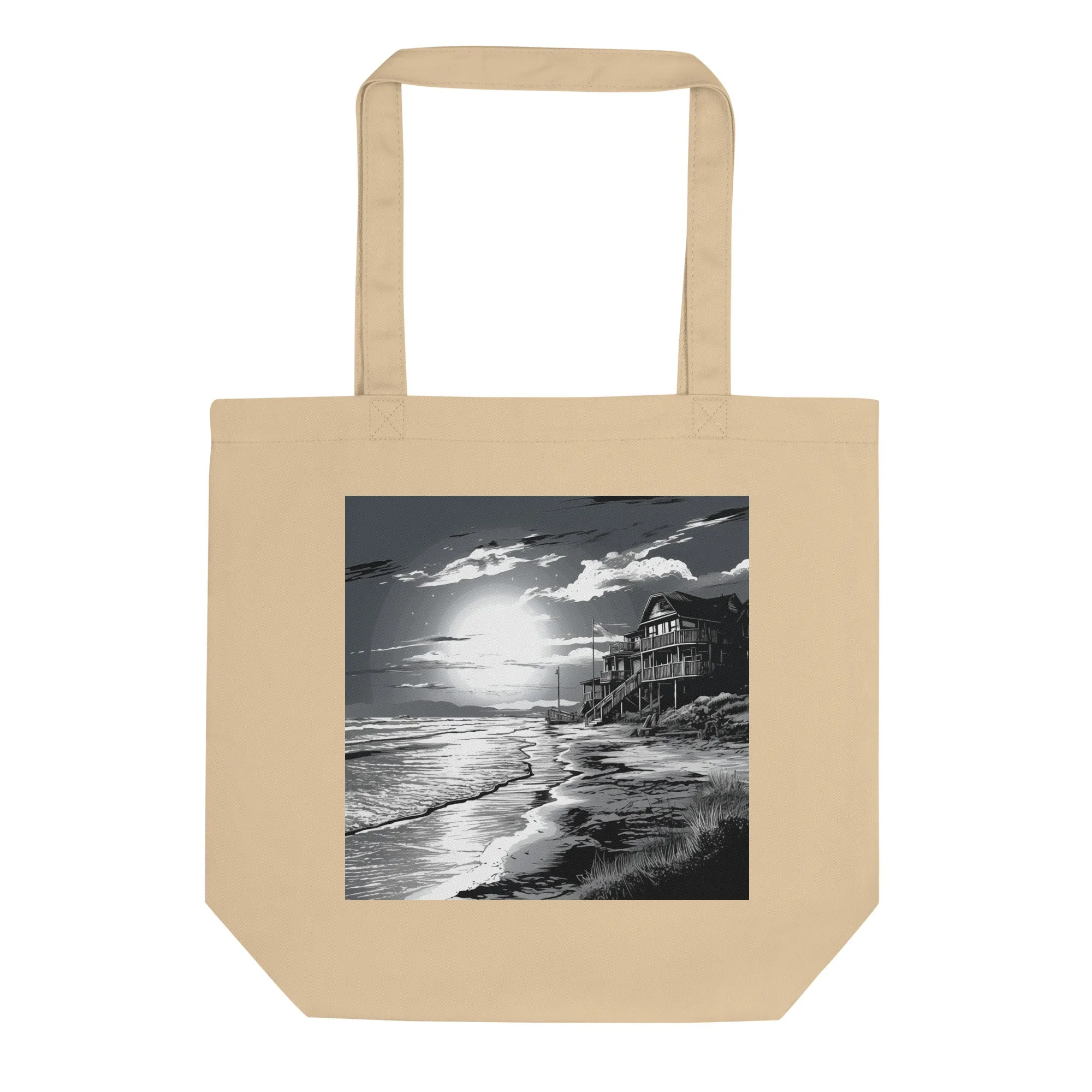 Natural Fiber Tote Bag Coastal Dream