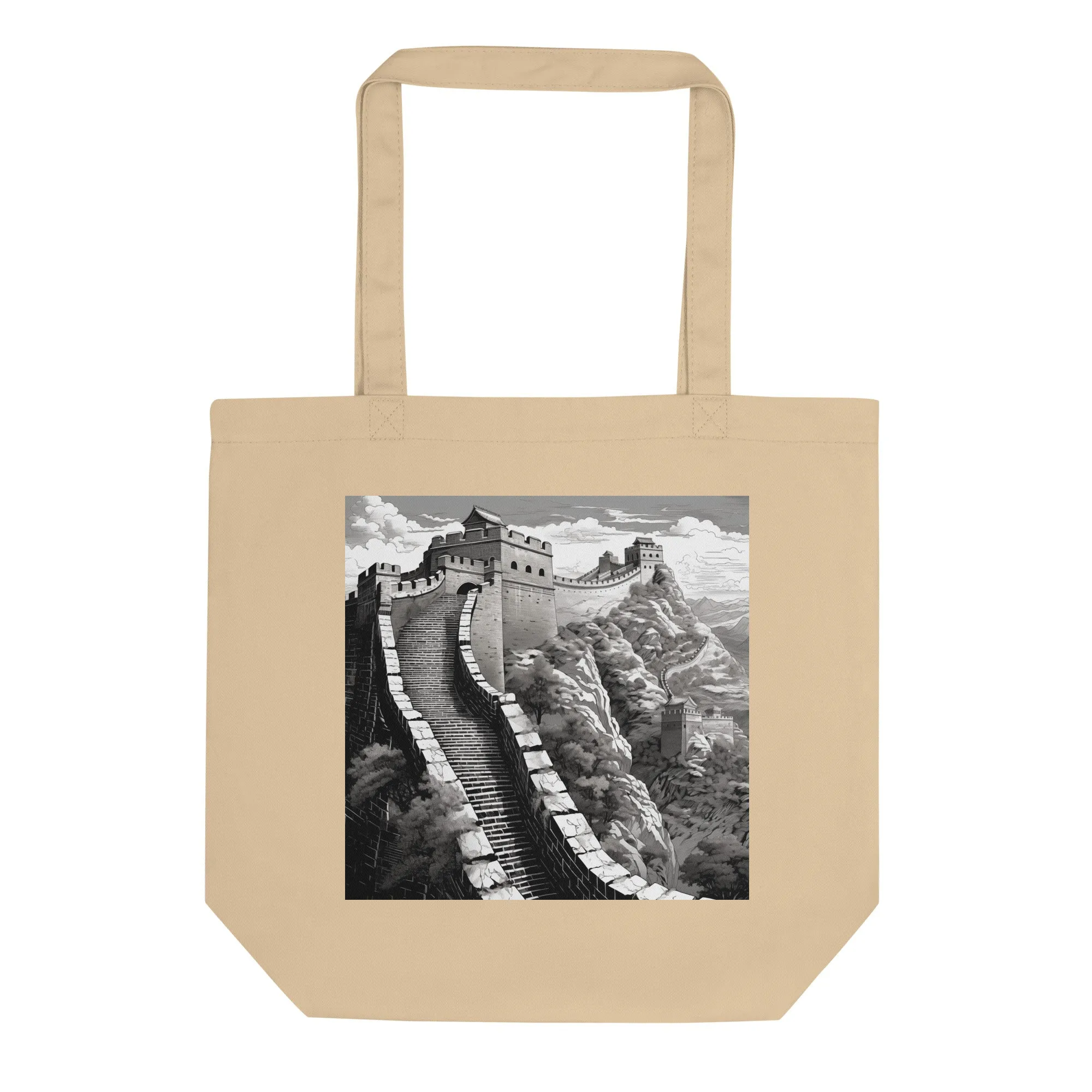 Natural Fiber Tote Bag Great Wall of China