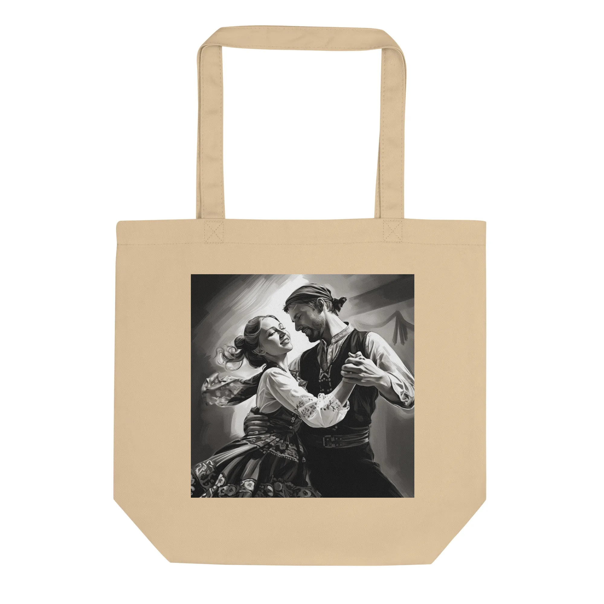 Natural Fiber Tote Bag Hungarian Folk Dance