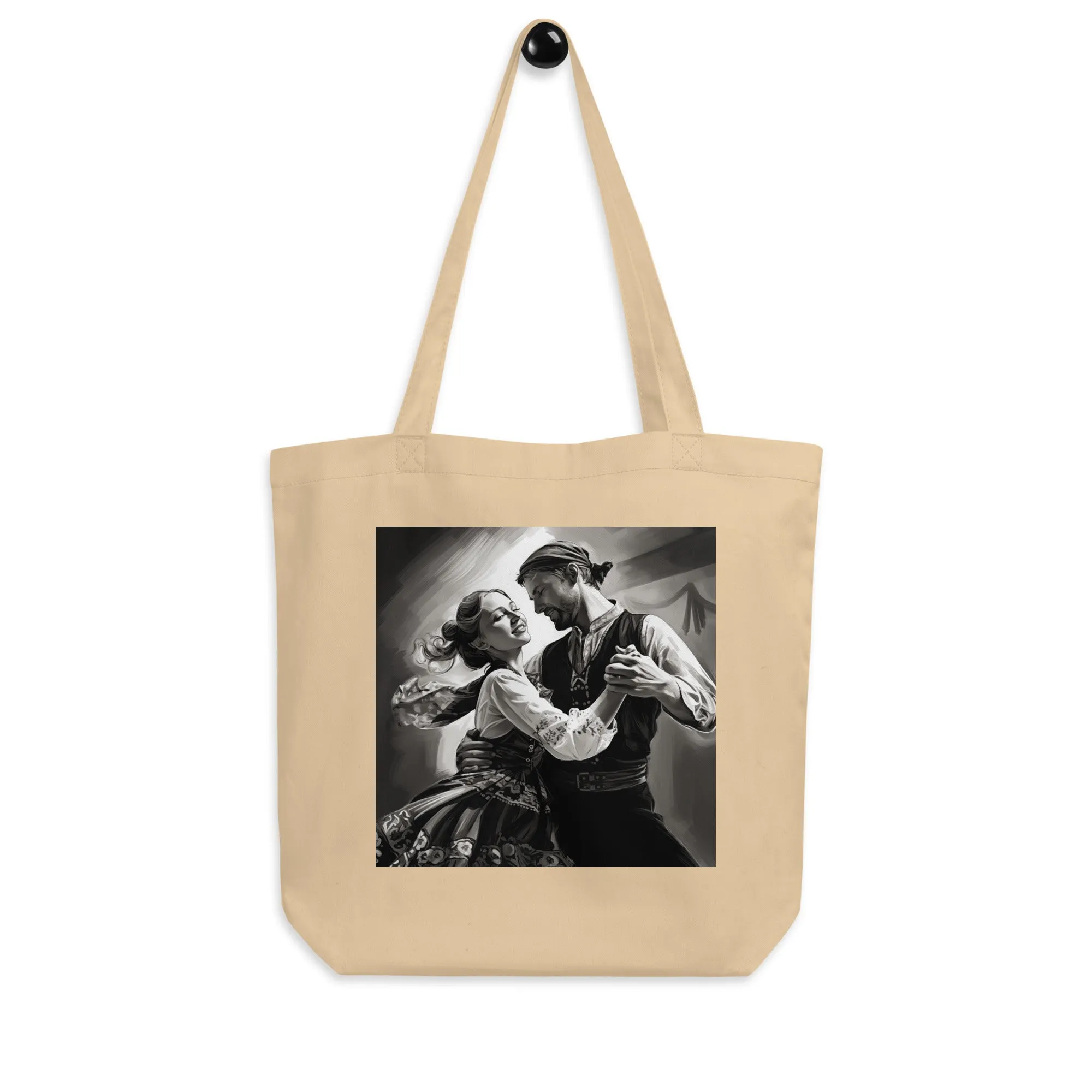 Natural Fiber Tote Bag Hungarian Folk Dance
