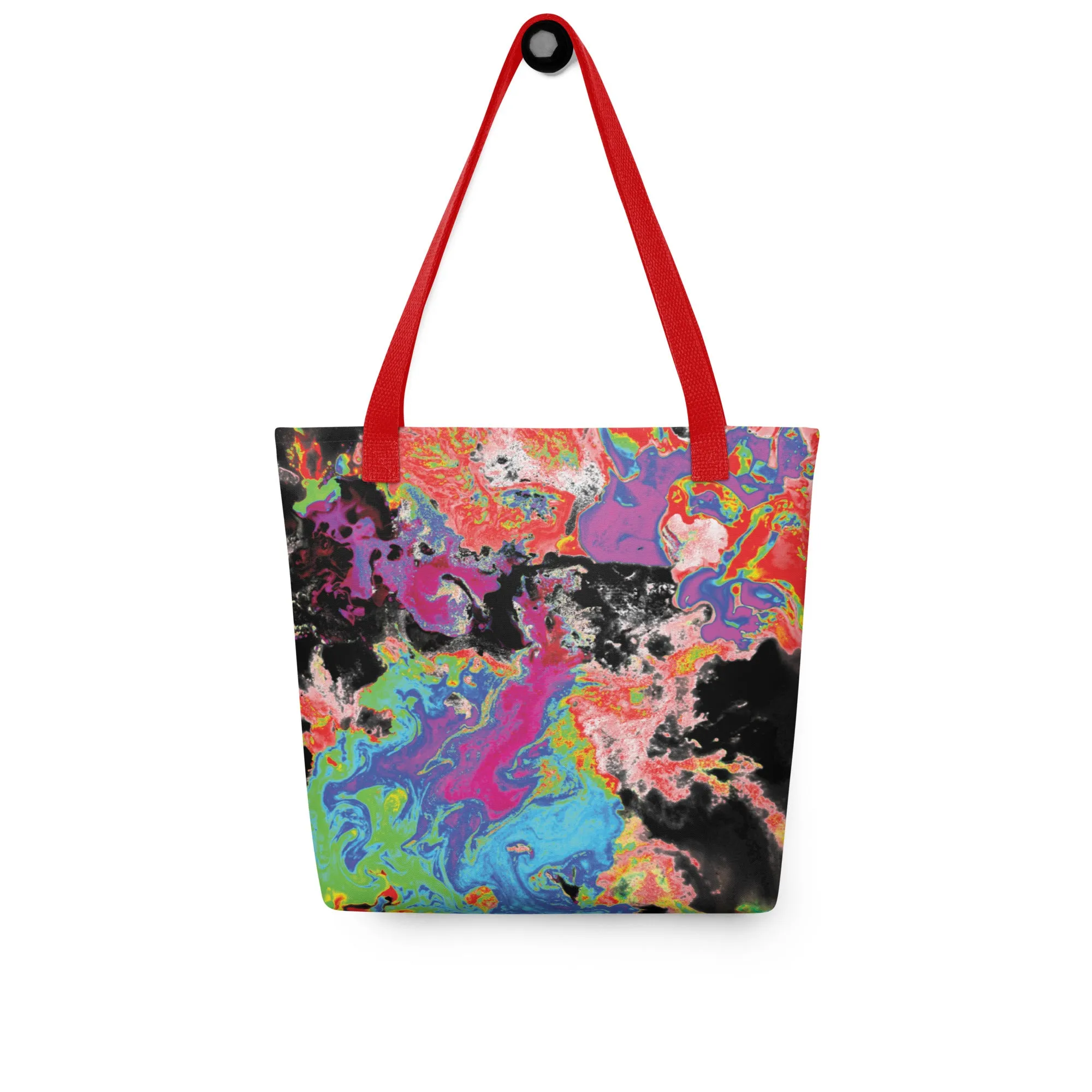 Neon Topography Tote Bag