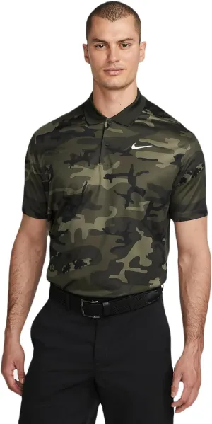 Nike Dri-FIT Victory  Men's Camo Golf Polo, Sequoia/Cargo Khaki/White, S Regular US