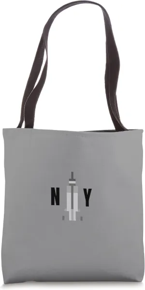 NY Skyscraper" Pixelated Design - #PixelArtCity Tote Bag