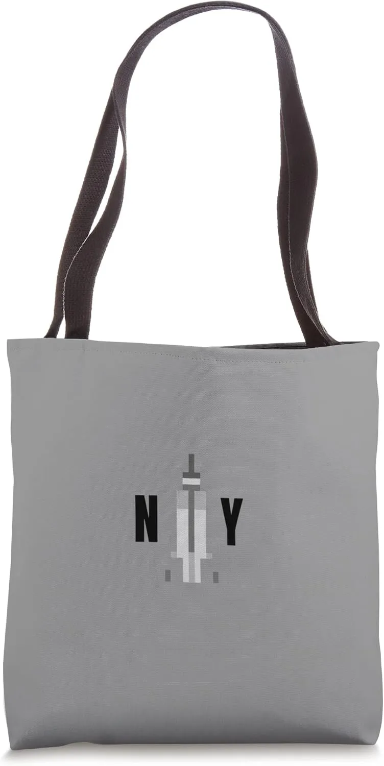 NY Skyscraper" Pixelated Design - #PixelArtCity Tote Bag