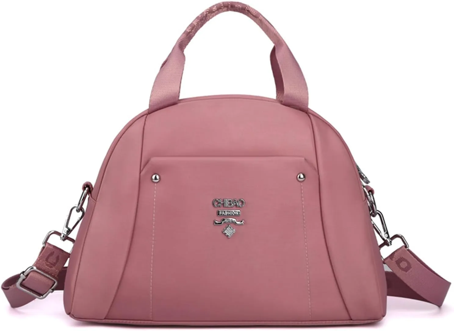 Nylon Crossbody Bag for Women Waterproof Shoulder Bag Lightweight Purse with Pockets Ladies Travel Handbag (Red)