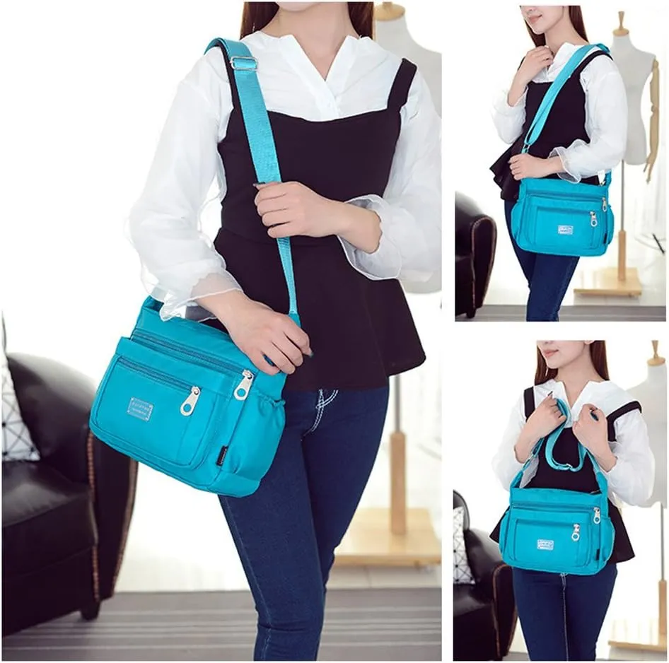Nylon Crossbody Bags for Women with Pockets Waterproof Lightweight Shoulder Bag