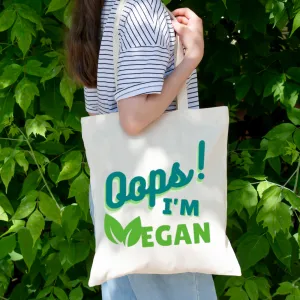 Oops! I'm Vegan Tote Bag (AOP)