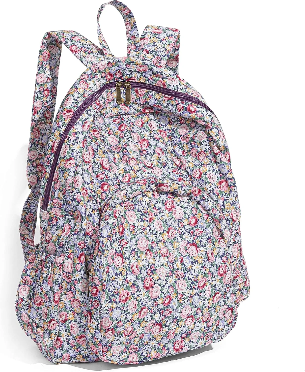 OPQRSTU Women Hippie Hand Bag Large Capacity Bohemian Bag Portable Tourist Fashion Backpacks (Purple white)