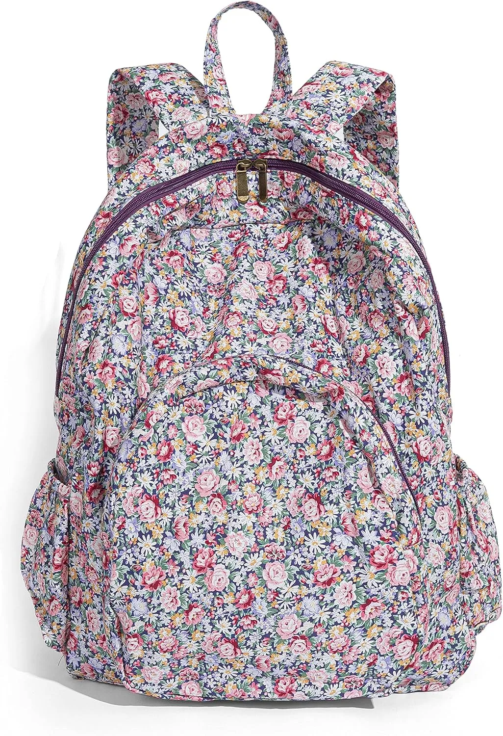 OPQRSTU Women Hippie Hand Bag Large Capacity Bohemian Bag Portable Tourist Fashion Backpacks (Purple white)
