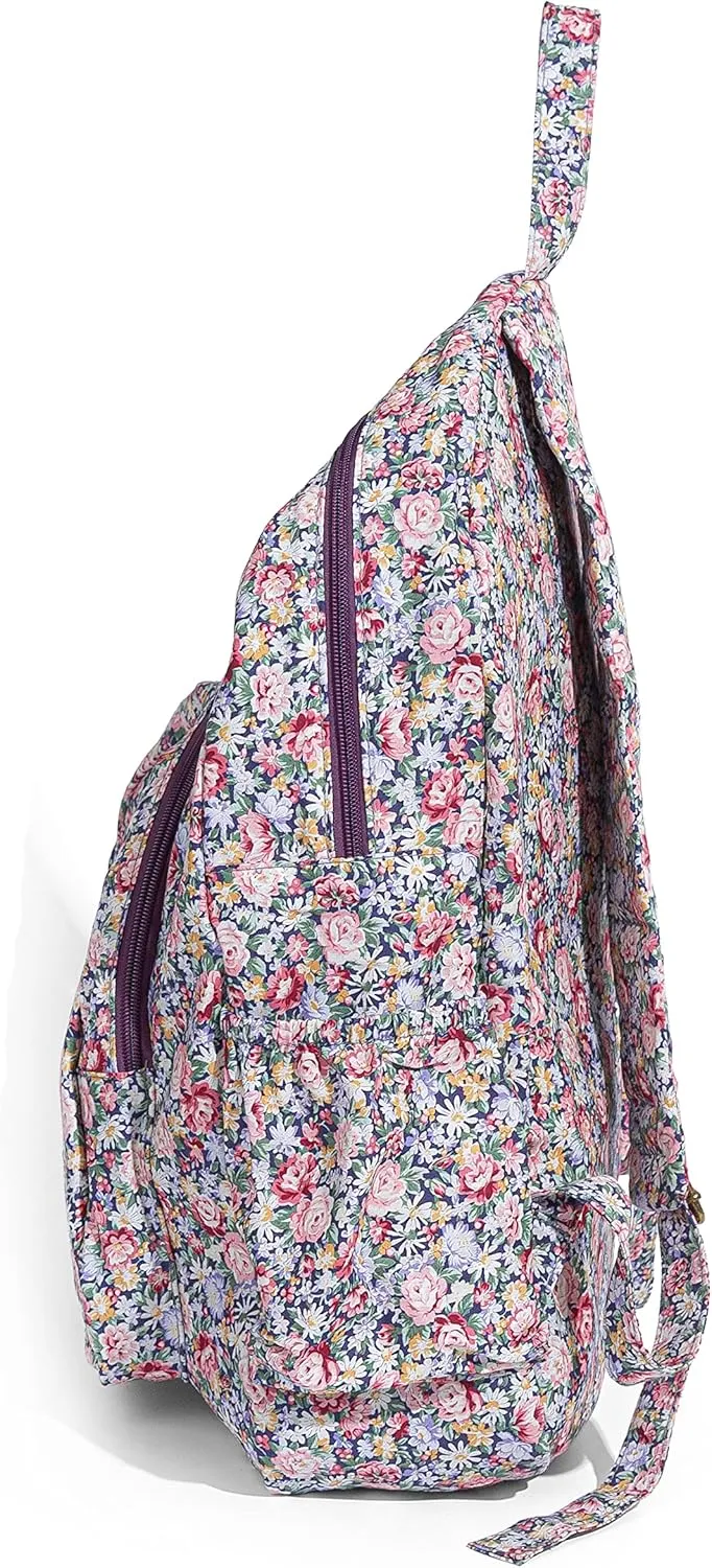 OPQRSTU Women Hippie Hand Bag Large Capacity Bohemian Bag Portable Tourist Fashion Backpacks (Purple white)