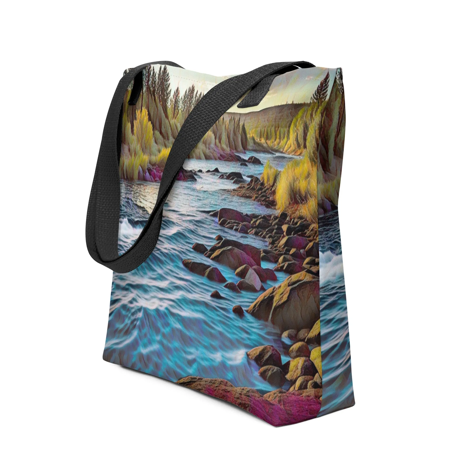 Oregon River - Digital Art -Tote bag