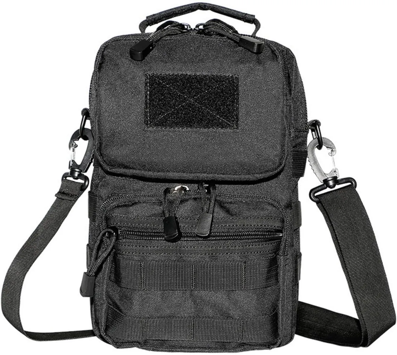 Outdoor tactical waist bag crossbody bag military fan equipment camouflage shoulder bag,black