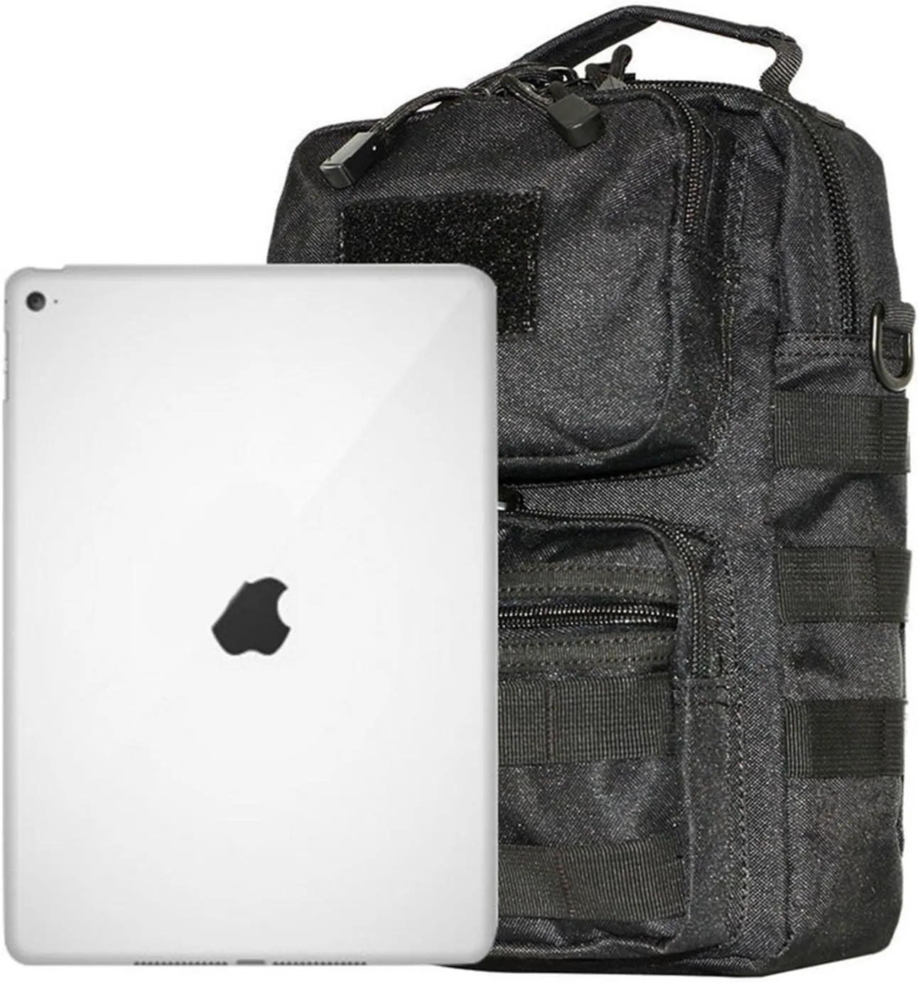Outdoor tactical waist bag crossbody bag military fan equipment camouflage shoulder bag,black