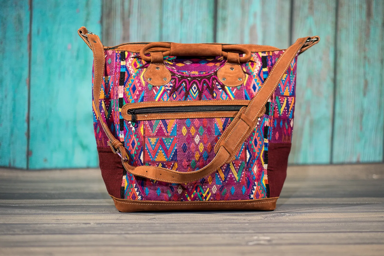 Overnighter Tote Bag Cross Body Purse Diaper Bag Mosaic