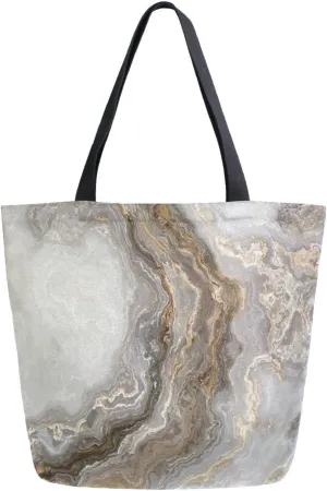 Oyihfvs Canvas Tote Grocery Bag, Women Large Shoulder Bag, Reusable Grocery Handbag