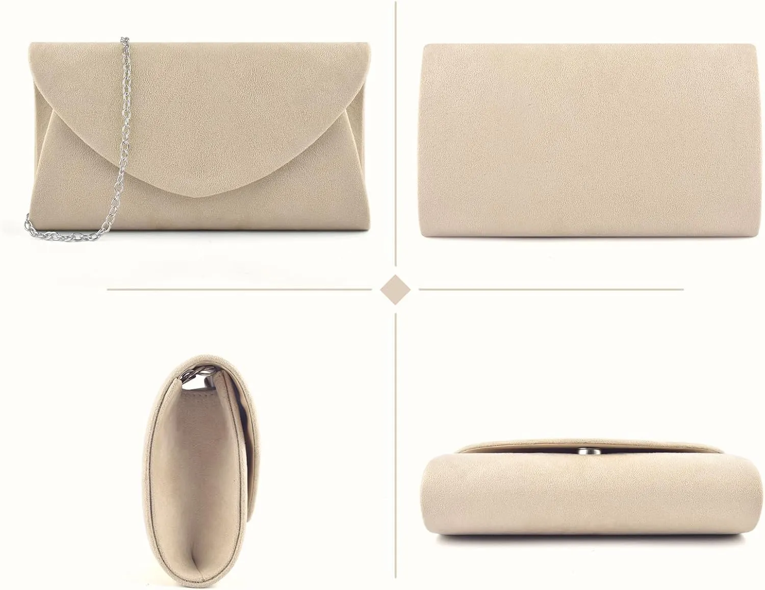 PACETAP Clutch Purses for Women, Handbags with Chain for Women Formal, Evening Bag for Wedding Party Cocktail Prom Dinner