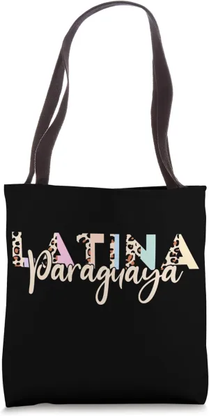 Paraguaya Pastel Leopard Print Dress Hispanic Heritage Month Tote Bag