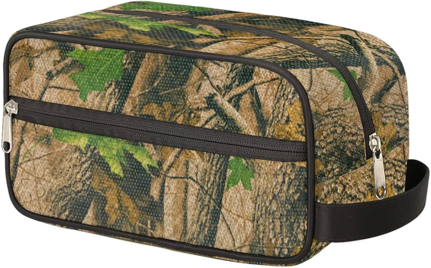 Pardick Travel Toiletry Bag for Women Men Forest Camouflage Camo Organizer Cosmetic Makeup Bag Lightweight Waterproof Shaving Bag Dopp Kit Large Capacity for Toiletries and Shaving Accessories