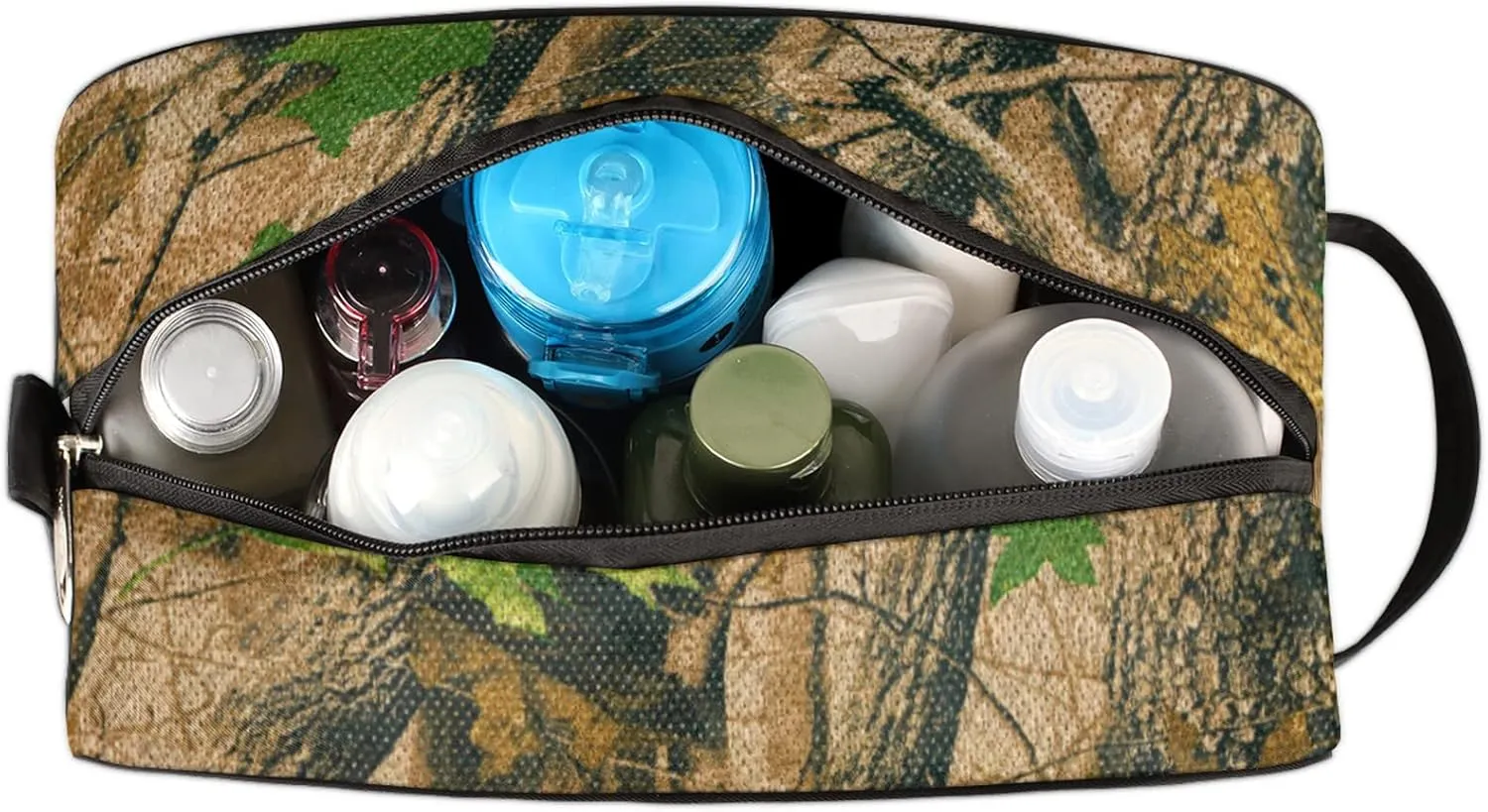 Pardick Travel Toiletry Bag for Women Men Forest Camouflage Camo Organizer Cosmetic Makeup Bag Lightweight Waterproof Shaving Bag Dopp Kit Large Capacity for Toiletries and Shaving Accessories