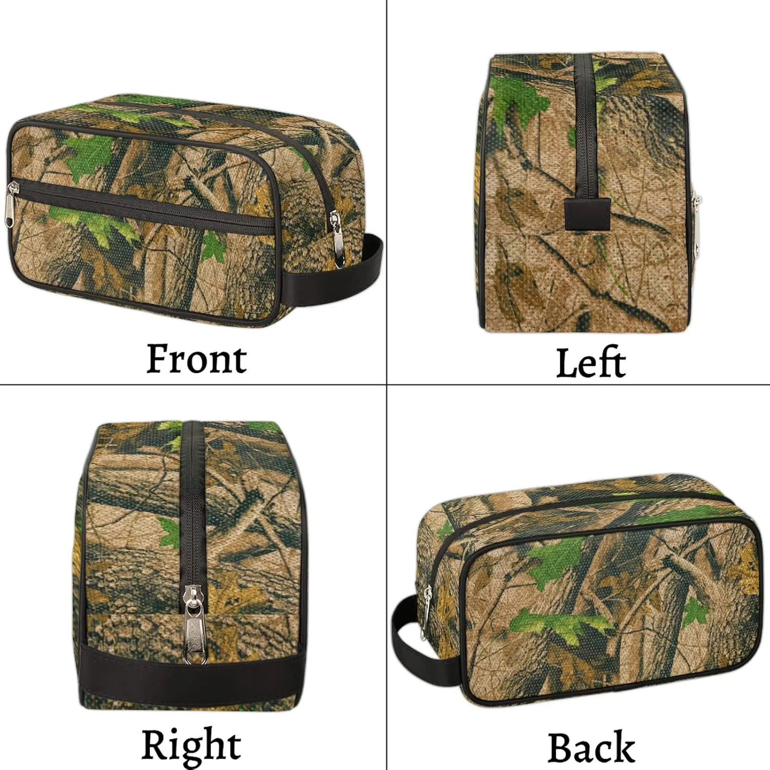 Pardick Travel Toiletry Bag for Women Men Forest Camouflage Camo Organizer Cosmetic Makeup Bag Lightweight Waterproof Shaving Bag Dopp Kit Large Capacity for Toiletries and Shaving Accessories