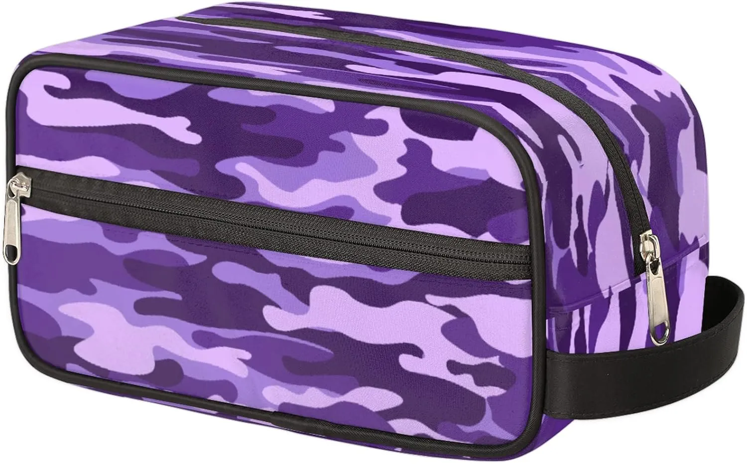 Pardick Travel Toiletry Bag for Women Men Purple Camouflage Camo Organizer Cosmetic Makeup Bag Lightweight Waterproof Shaving Bag Dopp Kit Large Capacity for Toiletries and Shaving Accessories