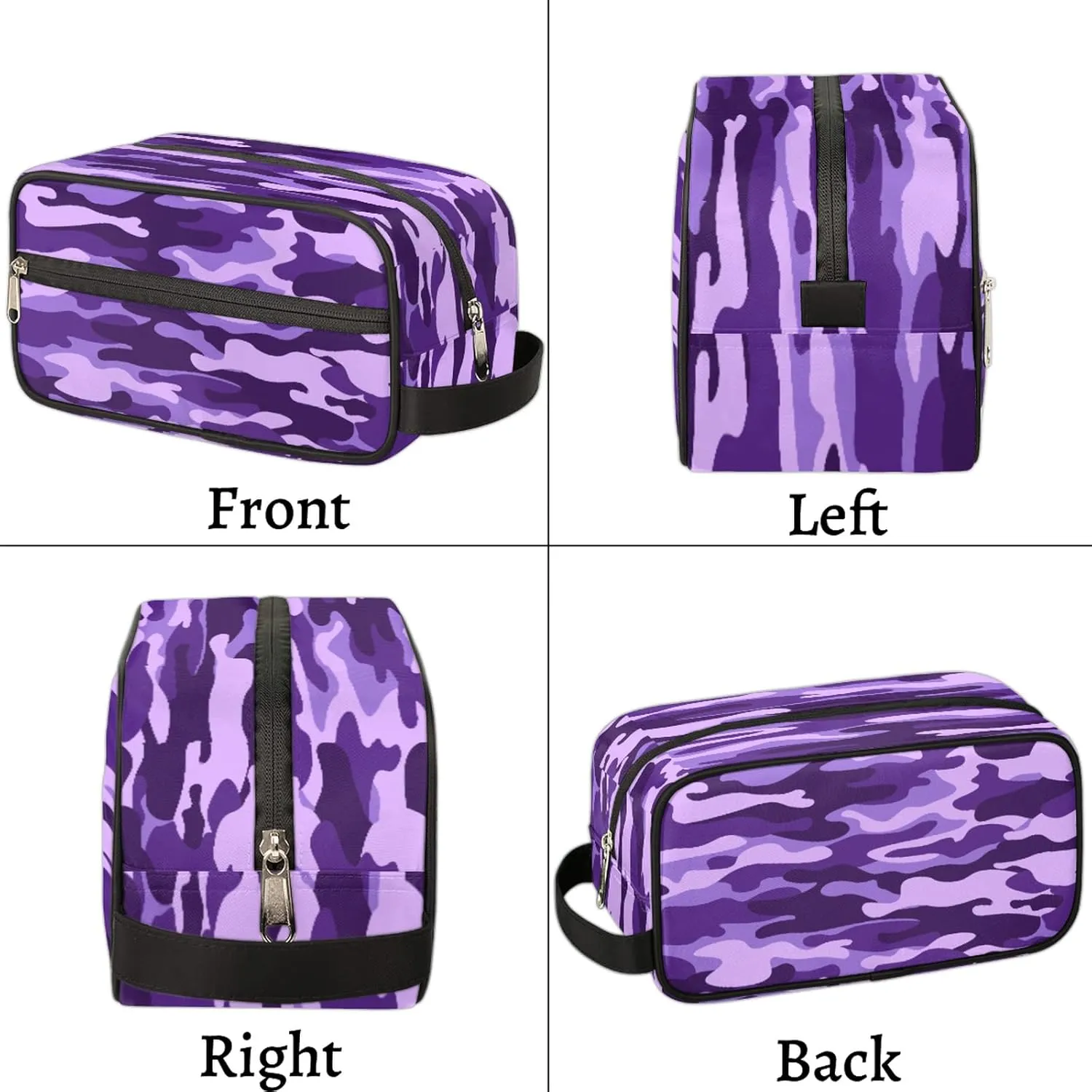 Pardick Travel Toiletry Bag for Women Men Purple Camouflage Camo Organizer Cosmetic Makeup Bag Lightweight Waterproof Shaving Bag Dopp Kit Large Capacity for Toiletries and Shaving Accessories