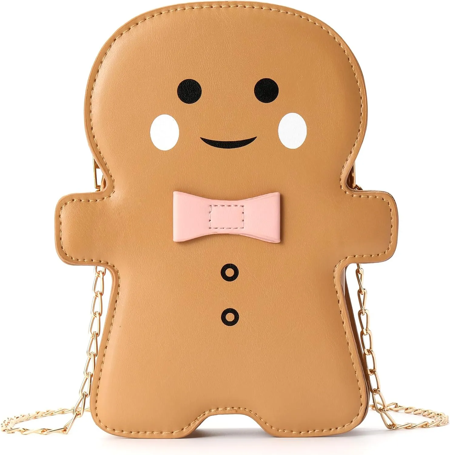 party greeting Christmas Crossbody Bag Gingerbread Man Crossbody Purse Christmas Gingerbread Man Shaped Phone Bag