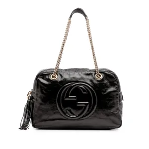 Patent Soho Chain Shoulder Bag
